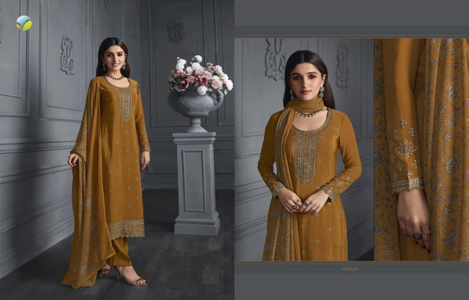 Vinay Silkina Royal Crepe 42 Fancy Regular Wear Dress Material Catalog
